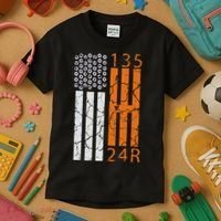 Auto Racing Mechanic Manual USA Flag Kids T-Shirt thumb 3
