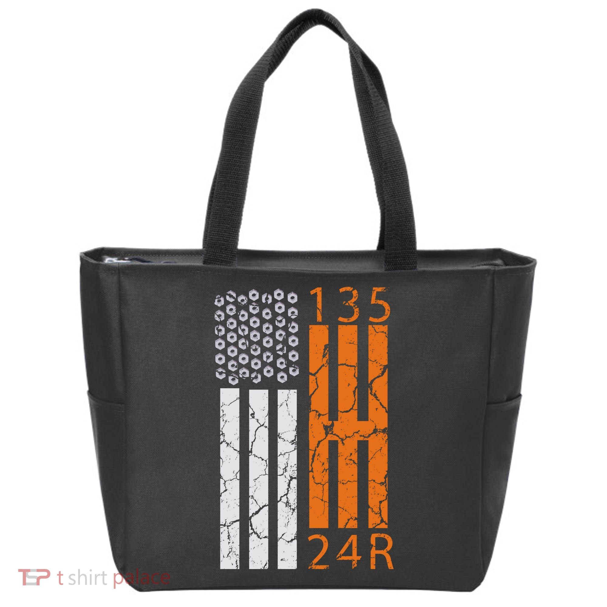 Auto Racing Mechanic Manual USA Flag Tote Bag