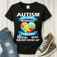 Autsim Doesn't Come With A Manual Women's T-Shirt thumb 3