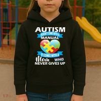 Autsim Doesn't Come With A Manual Kids Hoodie thumb 3