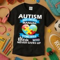 Autsim Doesn't Come With A Manual Kids T-Shirt thumb 3