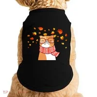 Autumn Cat Fall Season Doggie Tank thumb 0