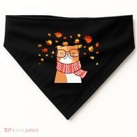 Autumn Cat Fall Season USA-Made Doggie Bandana thumb 0