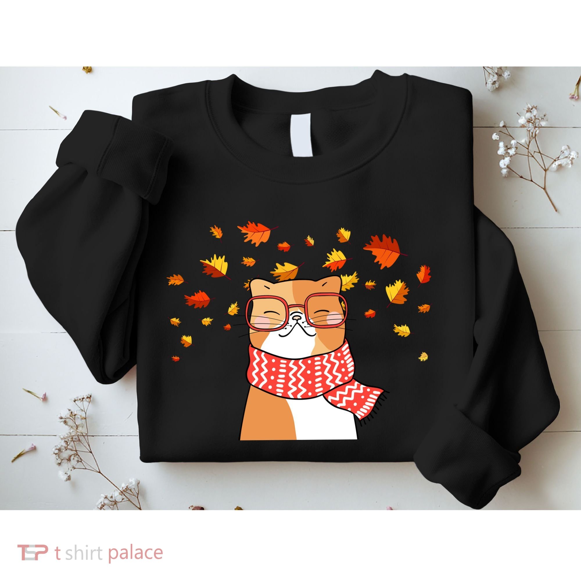 Autumn Cat Fall Season Sweatshirt