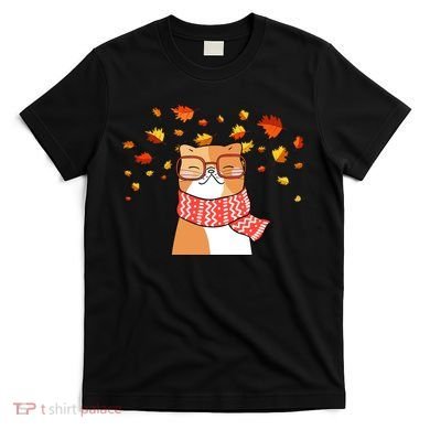 Autumn Cat Fall Season T-Shirt