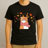 Autumn Cat Fall Season T-Shirt thumb 3