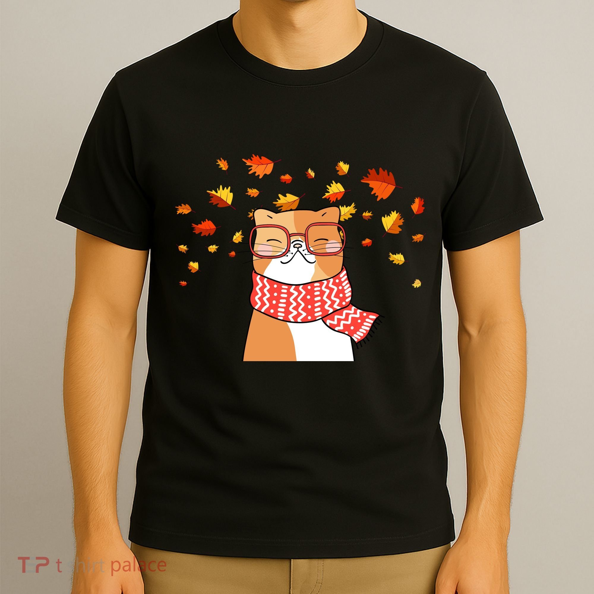 Autumn Cat Fall Season T-Shirt