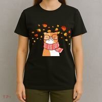 Autumn Cat Fall Season T-Shirt thumb 4