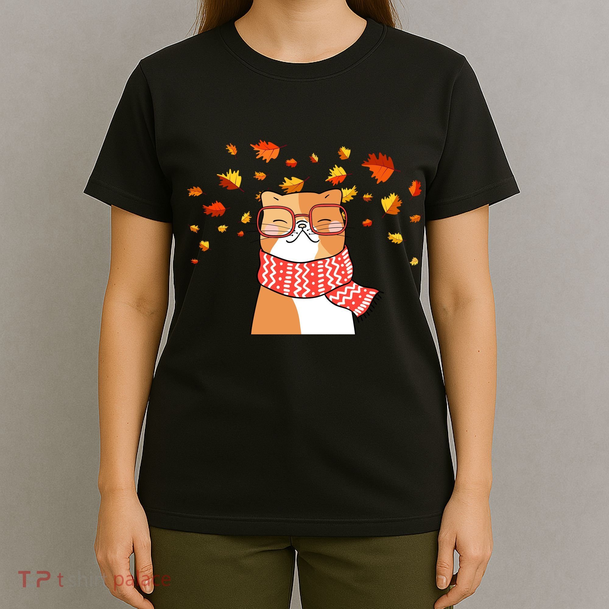 Autumn Cat Fall Season T-Shirt