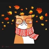 Autumn Cat Fall Season Bucket Hat thumb 4