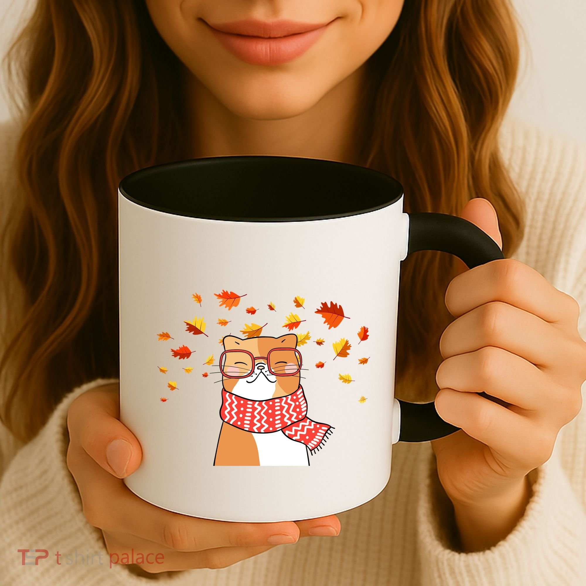 Autumn Cat Fall Season Coffee Mug