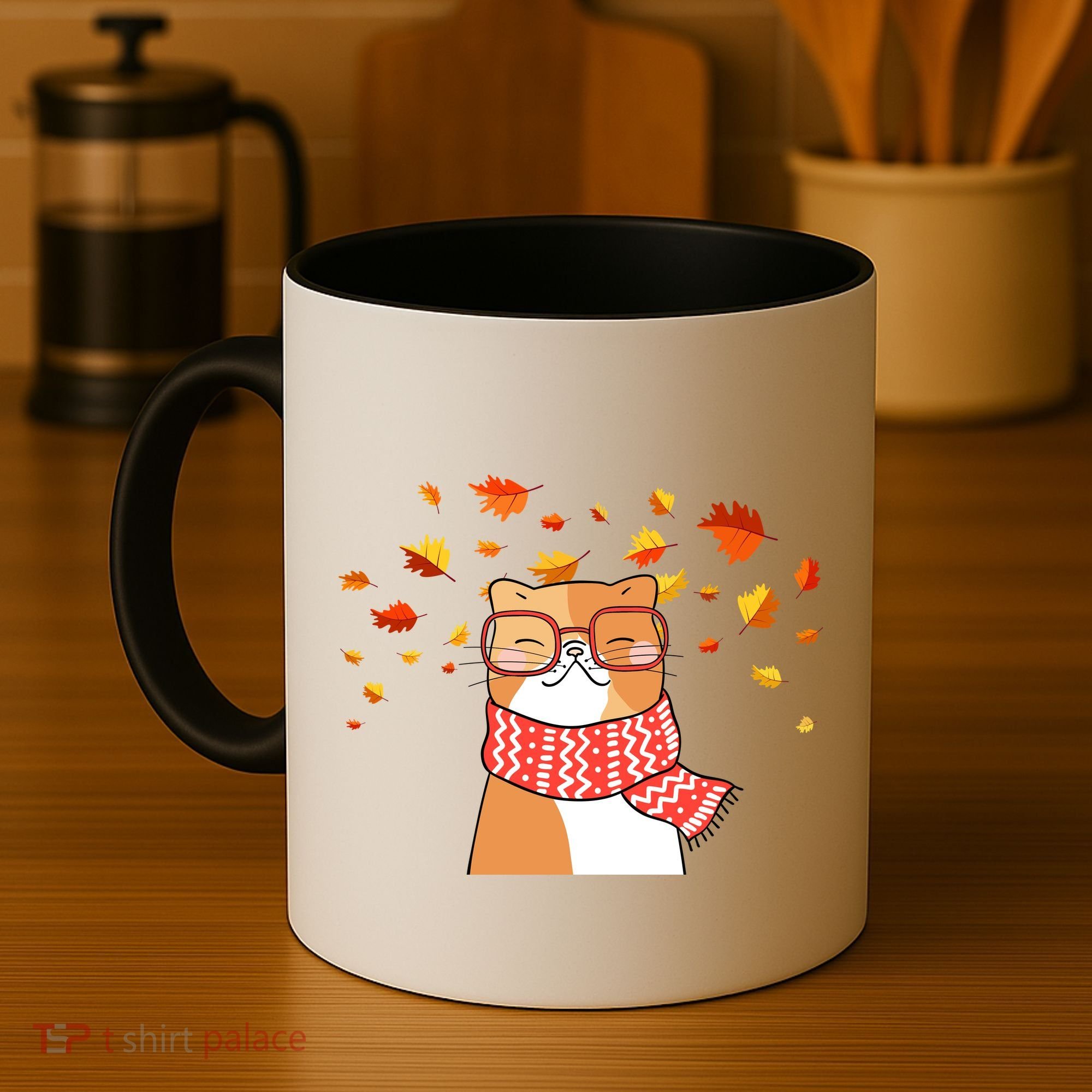 Autumn Cat Fall Season Coffee Mug