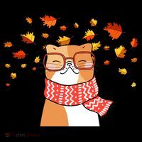 Autumn Cat Fall Season Ornament thumb 1