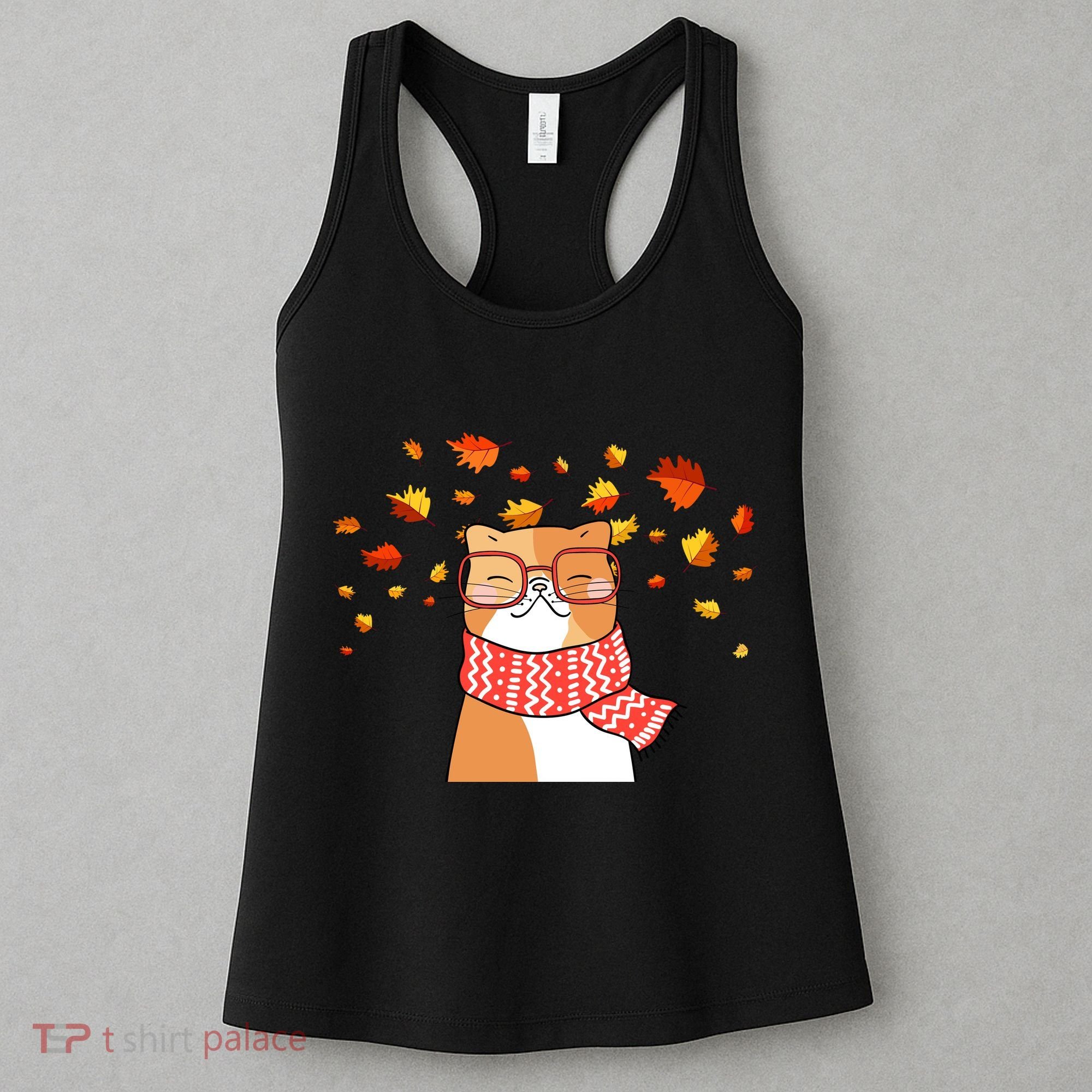 Autumn Cat Fall Season Women's Tank Top