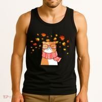 Autumn Cat Fall Season Tank Top thumb 3