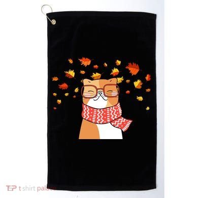 Autumn Cat Fall Season Golf Towel
