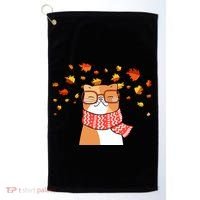 Autumn Cat Fall Season Golf Towel thumb 0