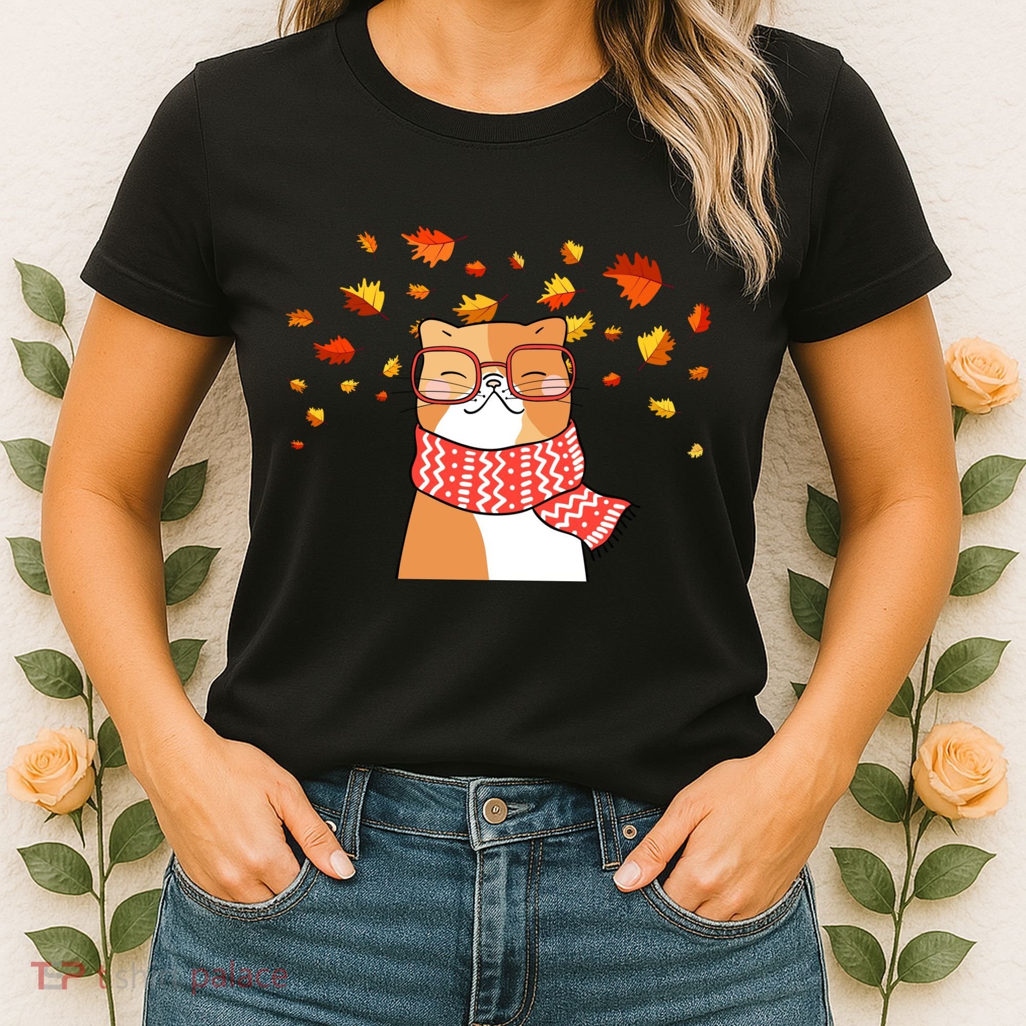 Autumn Cat Fall Season Women's T-Shirt