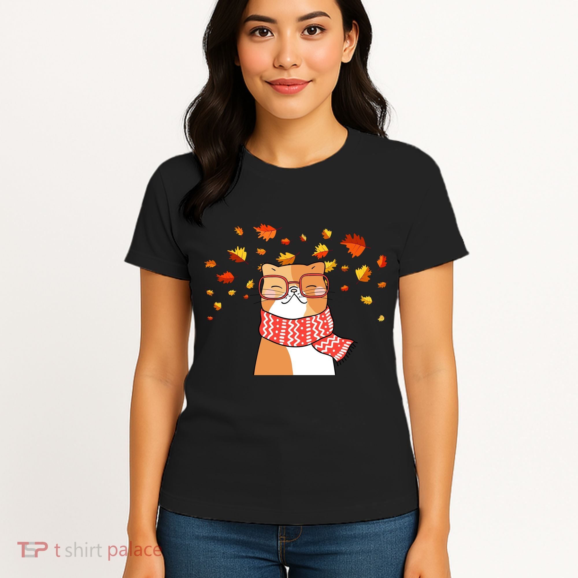 Autumn Cat Fall Season Women's T-Shirt