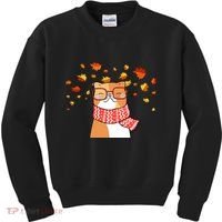 Autumn Cat Fall Season Kids Sweatshirt thumb 0