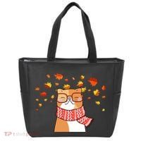 Autumn Cat Fall Season Tote Bag thumb 0