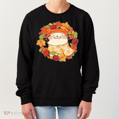 Autumn Cat Wreath Women's Sweatshirt