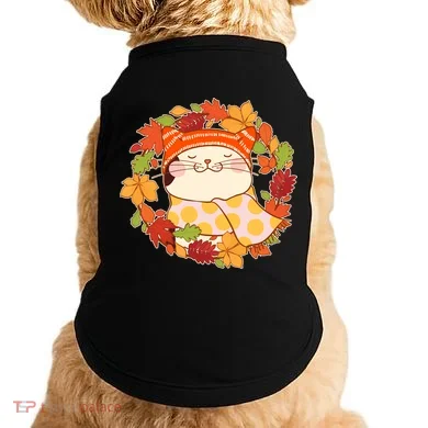 Autumn Cat Wreath Doggie Tank