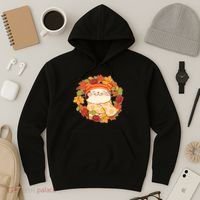 Autumn Cat Wreath Hoodie thumb 3