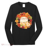 Autumn Cat Wreath Long Sleeve Shirt thumb 0