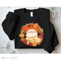 Autumn Cat Wreath Sweatshirt thumb 2