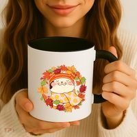 Autumn Cat Wreath Coffee Mug thumb 3