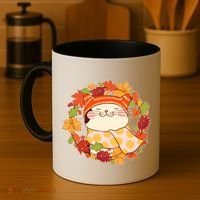 Autumn Cat Wreath Coffee Mug thumb 4