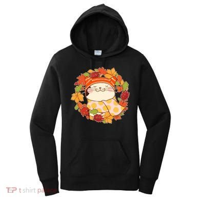 Autumn Cat Wreath Women's Hoodie