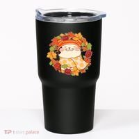 Autumn Cat Wreath Tumbler thumb 0