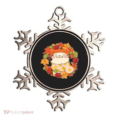 Autumn Cat Wreath Ornament