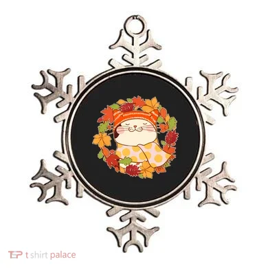 Autumn Cat Wreath Ornament