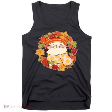 Autumn Cat Wreath Tank Top