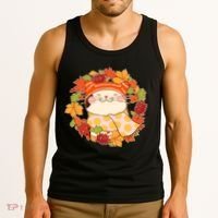 Autumn Cat Wreath Tank Top thumb 3