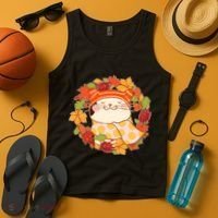 Autumn Cat Wreath Tank Top thumb 4