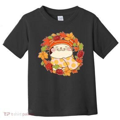 Autumn Cat Wreath Toddler T-Shirt