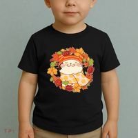 Autumn Cat Wreath Toddler T-Shirt thumb 2
