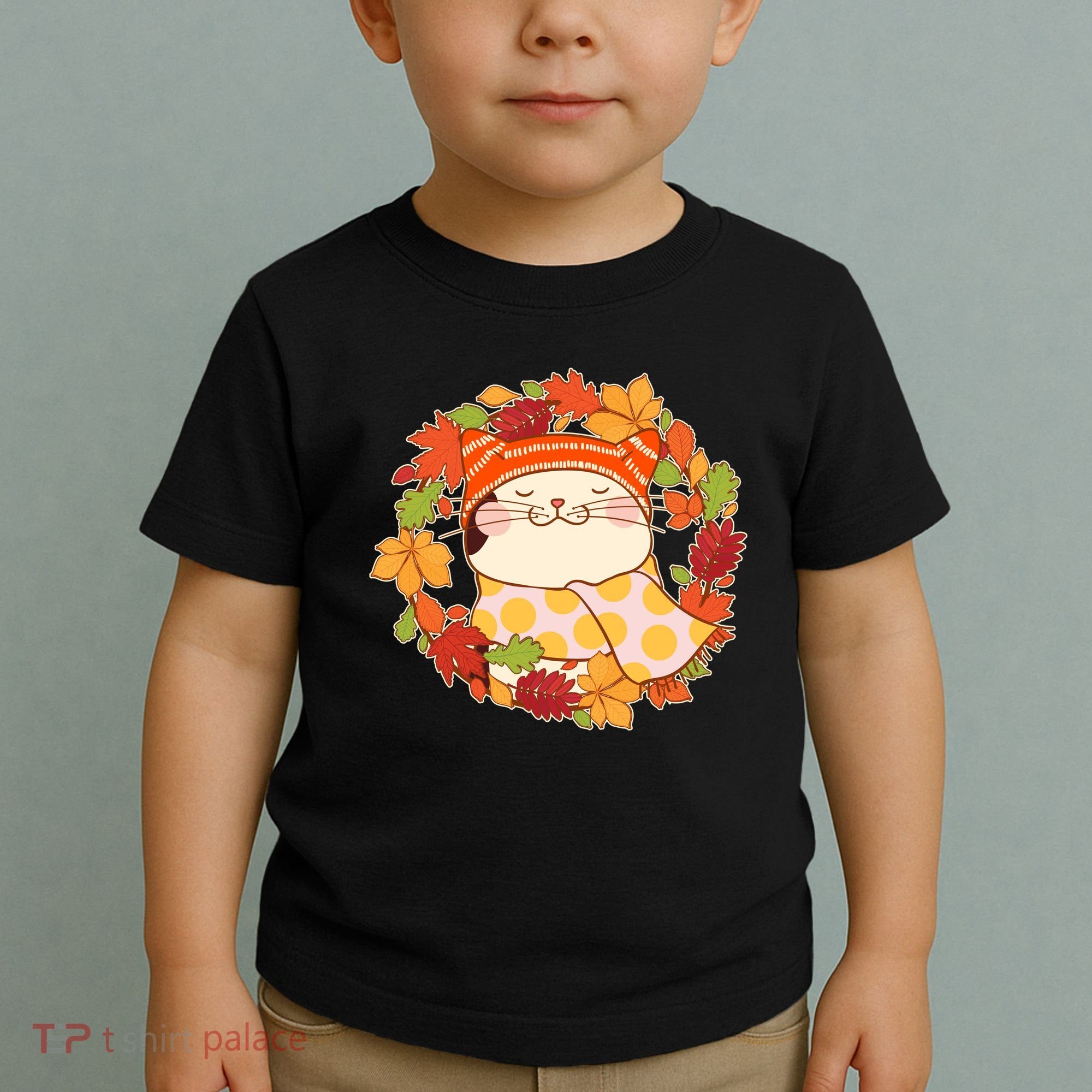Autumn Cat Wreath Toddler T-Shirt