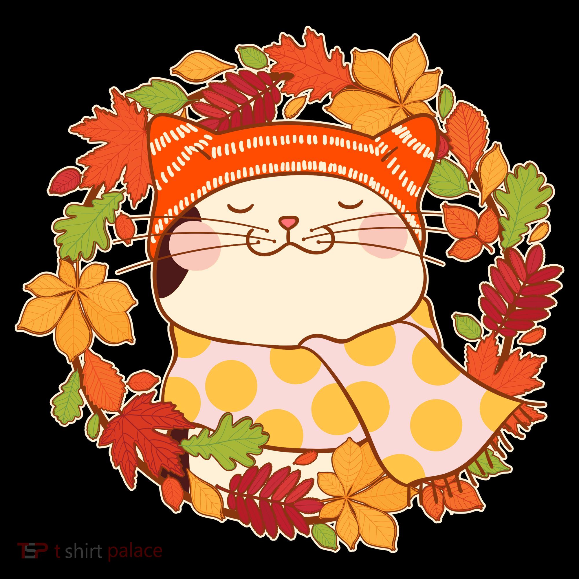 Autumn Cat Wreath Toddler T-Shirt