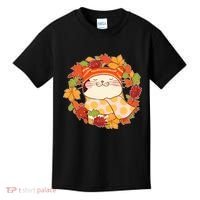 Autumn Cat Wreath Kids T-Shirt thumb 0