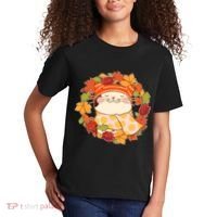 Autumn Cat Wreath Kids T-Shirt thumb 2