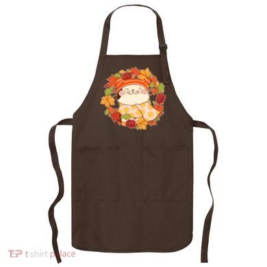 Autumn Cat Wreath Apron