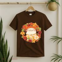Autumn Cat Wreath T-Shirt thumb 2