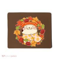 Autumn Cat Wreath Mousepad thumb 0