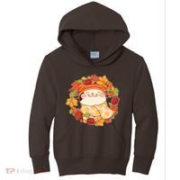 Autumn Cat Wreath Kids Hoodie thumb 0