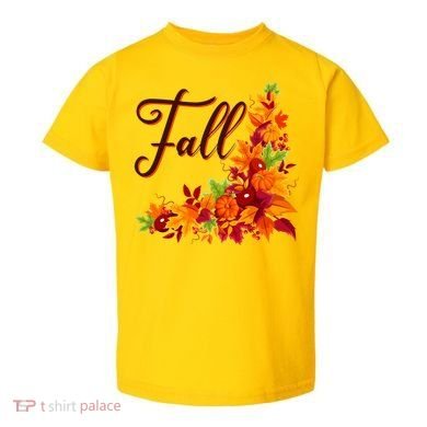 Autumn Fall Leaves Corner Design Toddler T-Shirt